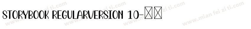 Storybook RegularVersion 10字体转换